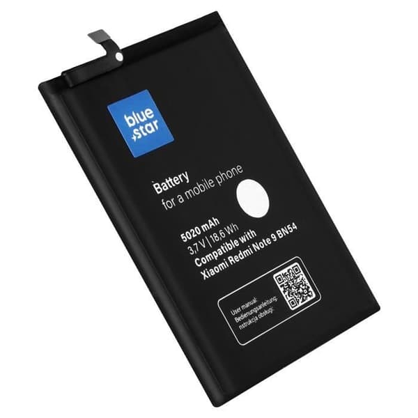 Ersättningsbatteri Xiaomi Redmi Note 9 5020mAh BN54 Black Blue Star Black