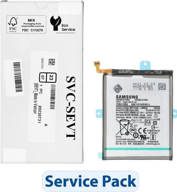 Batteri telefon Samsung Batteri ServicePack EB-BA715ABY för A71 A715 GH82-22153A