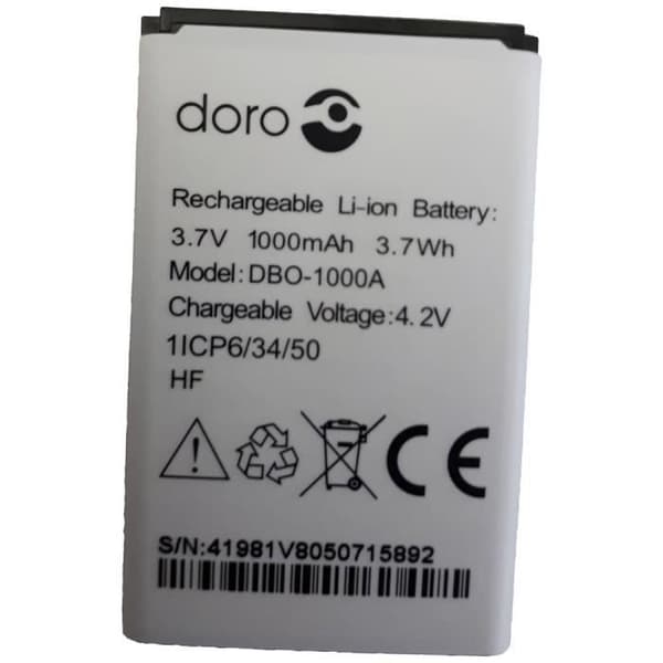 doro Mobiltelefonbatteri 1370, 1372, 2404 1000 mAh