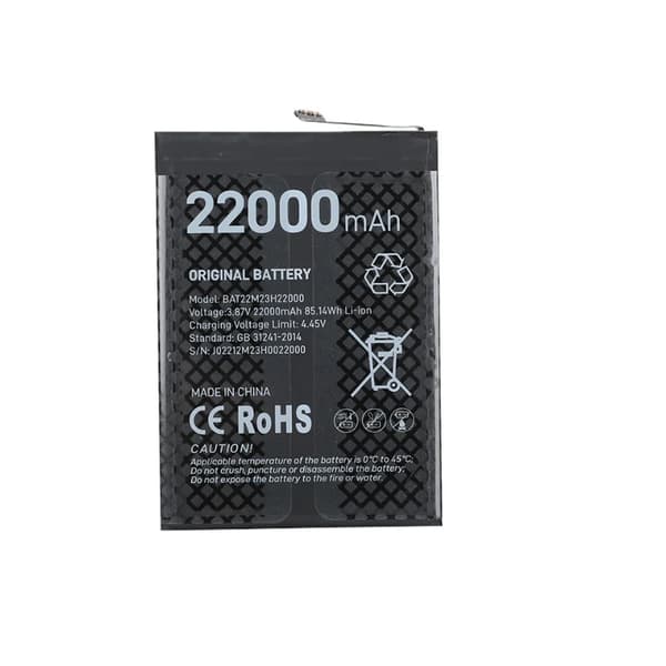 Vaihtobattery DOOGEE V Max:lle, 22000mAh kapasiteetti, CE-sertifioitu, yhteensopiva muotoilu