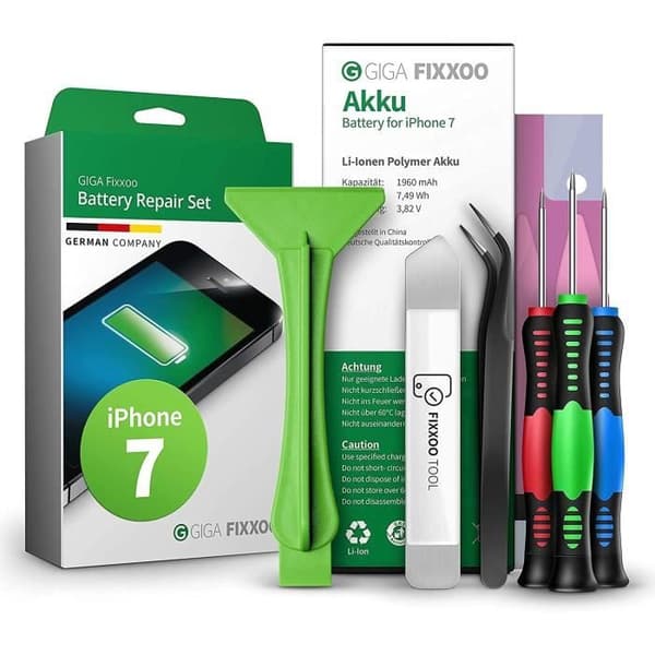 GIGA Fixxoo Batteri för iPhone 7 med Komplett Reparations-Kit
