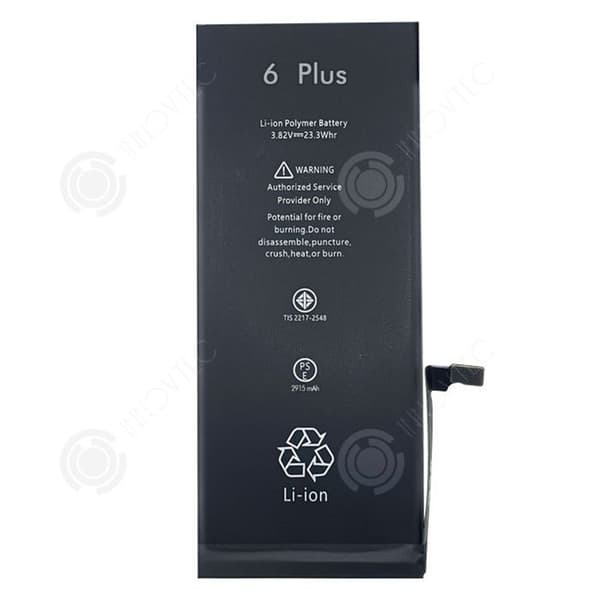 INN-batteri för iPhone 6 Plus 2915 mAh Li-ION-batteri Reparationssats av samma kvalitet med ersättande självhäftande remsor