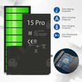 Miniatyrbild 3 av 4: INN Premium Ersättningsbatteri för iPhone 15 Pro 3274mAh Identiskt med Originalet Medverkande Verktyg och Instruktioner