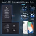 Miniatyrbild 2 av 4: INN-batteri för iPhone X 2716 mAh Premium Li-ION-polymerersättningsbatteri med utbytesverktygssats och instruktioner