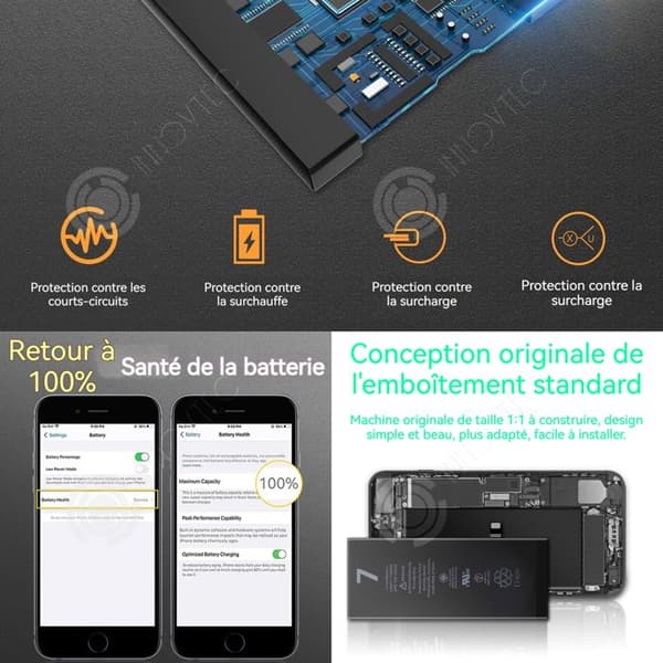 INN Premium Replacement Battery for iPhone 7 1960mAh identisk kvalitet med Toolkit Replacement Instructions