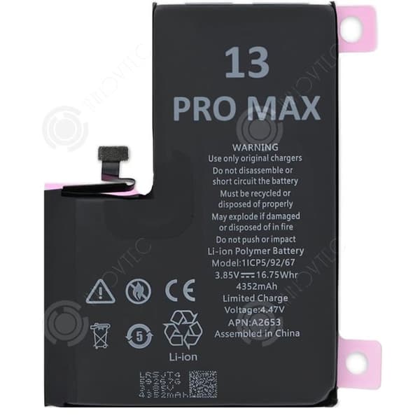 INN Premium Ersättningsbatteri för iPhone 13 Pro Max 4352mAh Samma som Original Replacement Tool Kit och instruktioner