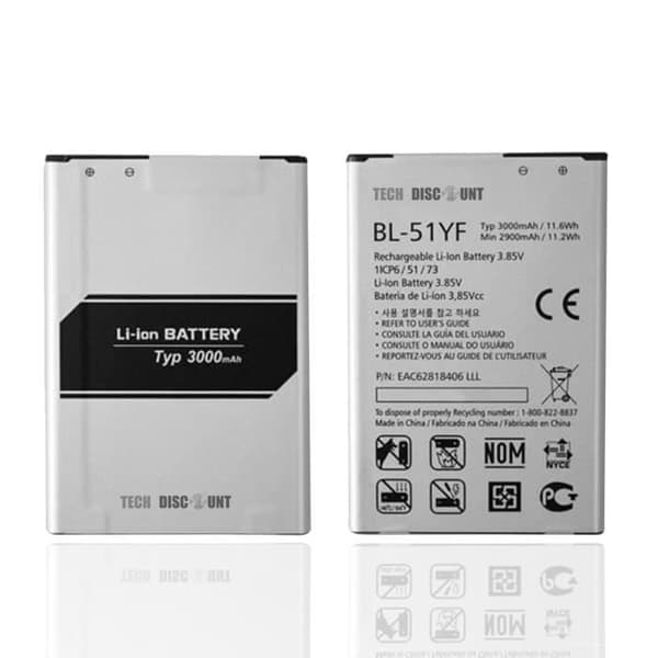 TD® Original LG BL-51YF kompatibelt batteri för LG G4 - H815 (3000mAh) / Starkt och hållbart / Högkvalitativt material /