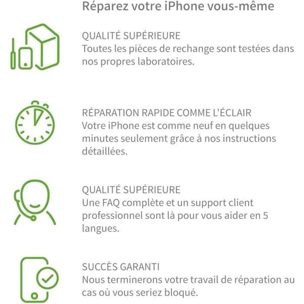 GIGA Fixxoo Batteri för iPhone 7 med Komplett Reparations-Kit