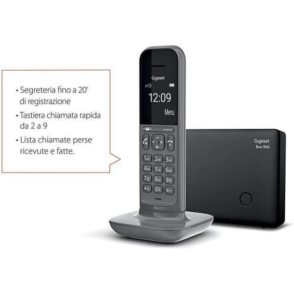 Gigaset CL390 sladdlös telefon med svarta listor och bred skärm (importera produkt)