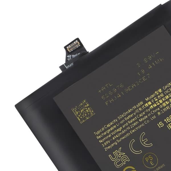 Interna batteri för Google Pixel 9 Pro XL 5060mAh modell GH2MB Google Svart