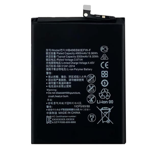 Batteri för Honor 70 Lite / X8 5G och X7 5000mAh modell HB496590EFW Honor Svart
