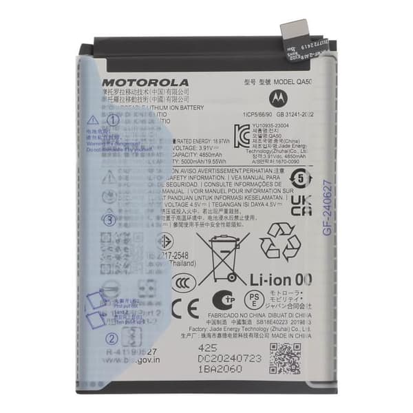 Internbatteri för Motorola Moto G55 5000mAh modell QA50 Original Motorola Svart