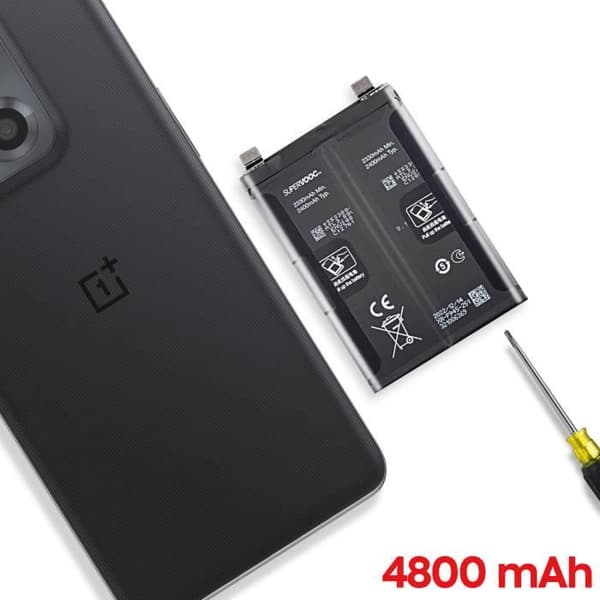Internbatri för OnePlus 10T 4800mAh Original BLP945 Oneplus Svart
