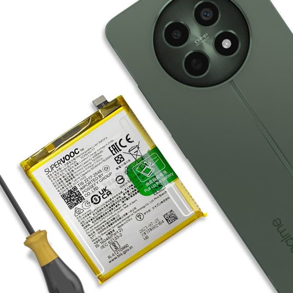 Batteri för Realme 12 Pro 5G och 12 Pro Plus 5000mAh modell BLPA35 Vit