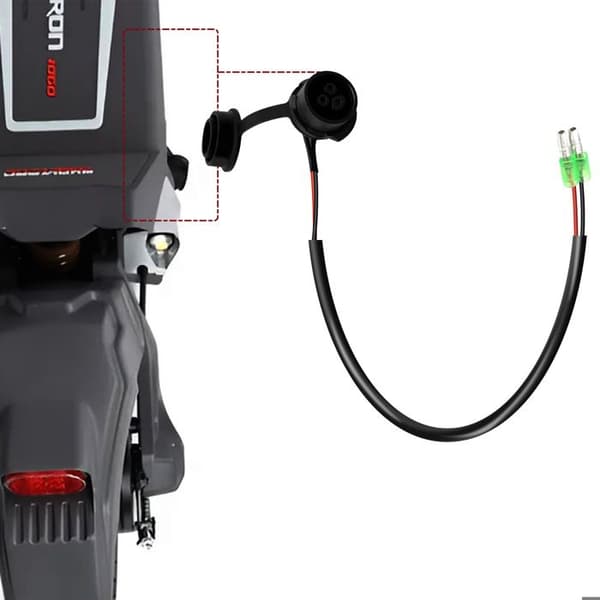 Port för laddning för Dualtron Togo och Togo Ltd 48V Original Minimotors Svart