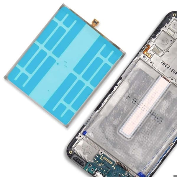 Klistret batteri för Samsung Galaxy A31, stabil fästning, genomskinlig