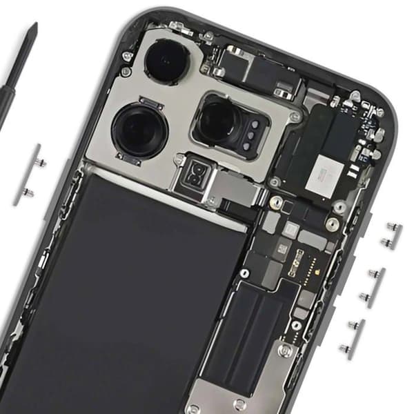 Strömbrytare och Volymbrytare för iPhone 16 Pro Max Grå