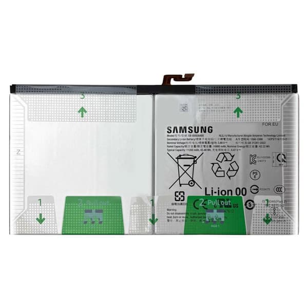 Interna batteri för Galaxy Tab S10 Ultra 11200mAh EB-BX926ABE Samsung Vit