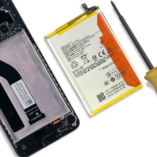 Interna batteri för Xiaomi Redmi 14C och Poco C75 5160mAh modell BN5X vit
