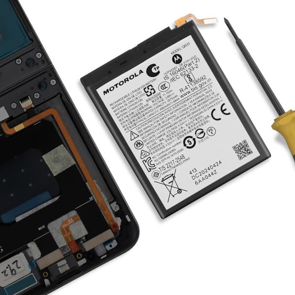 Batteri Huvud för Motorola Moto Razr 50 4200mAh QR31 Original Motorola Svart