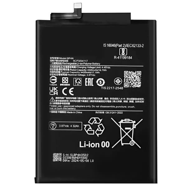 Interna batteri för Xiaomi Pad 6 4420mAh modell BP4N Vit