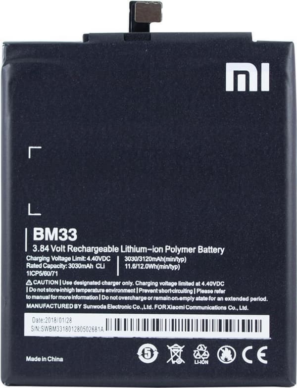 Xiaomi - Batteri - Li-Pol - 3120 mAh - 12 Wh - til Xiaomi MI 4i (BM33)