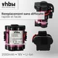 Miniatyrbild 5 av 5: vhbw 1x Batteri kompatibel med Gardena R38Li, R40Li, R45Li, R50Li, R70Li, R75Li, R80Li, 124562 Gräsklippare (2000mAh, 18V)
