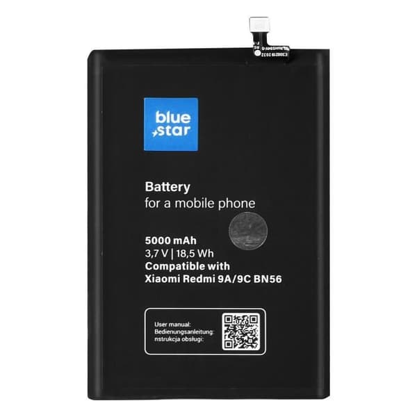Internt batteri Xiaomi Redmi 9A, 9C och Poco M2 Pro 5000mAh BN56 Blue Star Black