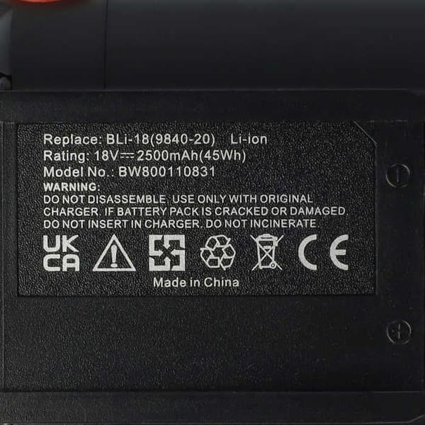 vhbw Batteri kompatibel med Gardena AccuJet Li-18 (9335-20), PowerMax Li-18/32 5039-20 gräsklippare sax (2500mAh, 18V, Li-ion) -