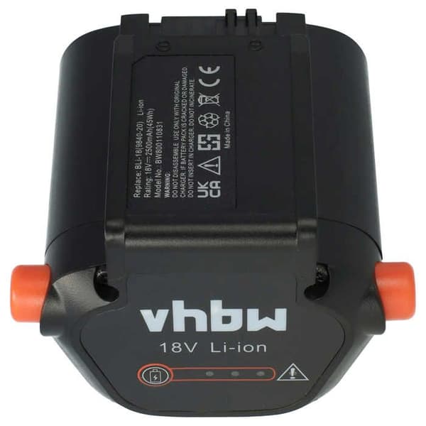 vhbw Batteri kompatibel med Gardena AccuJet Li-18 (9335-20), PowerMax Li-18/32 5039-20 gräsklippare sax (2500mAh, 18V, Li-ion) -