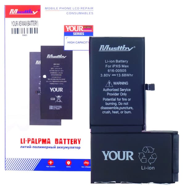 Musttby Batteri för Apple iPhone XS Max 3600 mAh Ökad Kapacitet