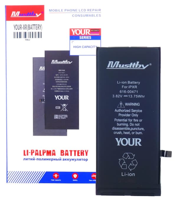 Musttby Batteri til Apple iPhone XR 3600 mAh Øget Kapacitet