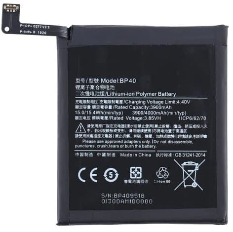 Akku Xiaomi Mi 9T Pro / Redmi K20 Pro BP40:lle 4000mAh + Kiinnitysteippi