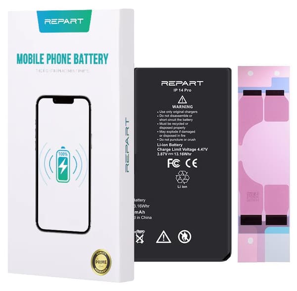 Apple iPhone 14 Pron akku, suurempi kapasiteetti, 3400mAh, REPART