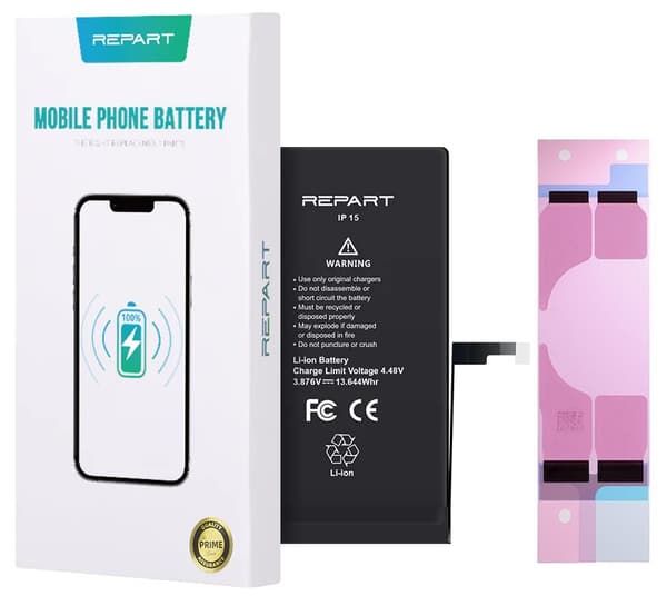 Batteriackumulator för Apple iPhone 15 Ökad kapacitet 3520mAh REPART