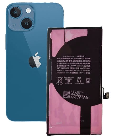 Batteri til Apple iPhone 12 Mini 2520mA omskrivbart UDEN BESKED