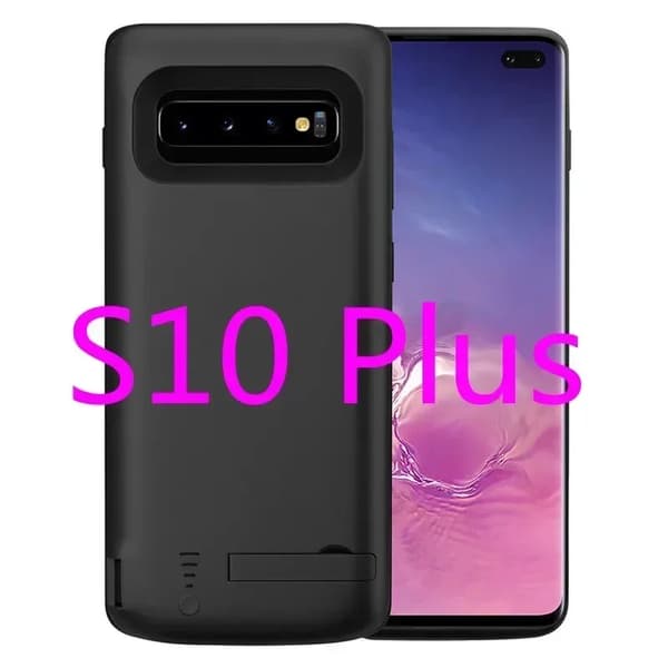 Batteriladdningsfodral, 20000 mAh kapacitet, slimmad design,S10 Plus-Svart