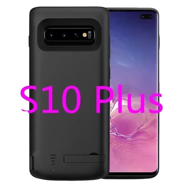 Batteriladdningsfodral, 20000 mAh kapacitet, slimmad design,S10 Plus-Svart