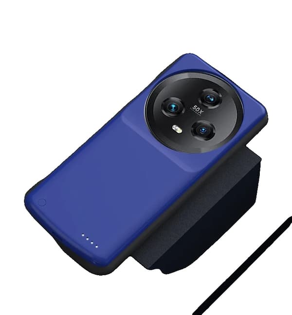 HONOR Magic 5 Pro Batteri Etui, 6800mAh Kapacitet, Hurtig Opladning,Magisk 5 Blå