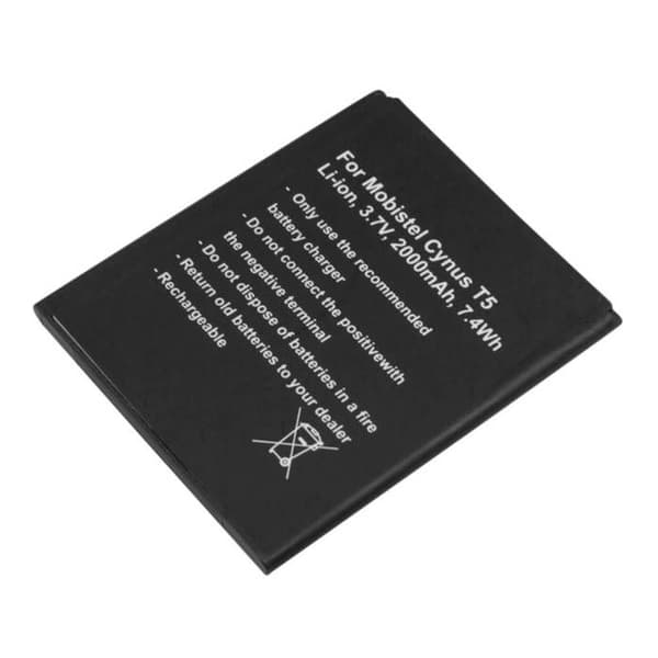 Ersättningsbatteri för Mobistel Cynus T5 3,7V 2000mAh Li-ion Svart