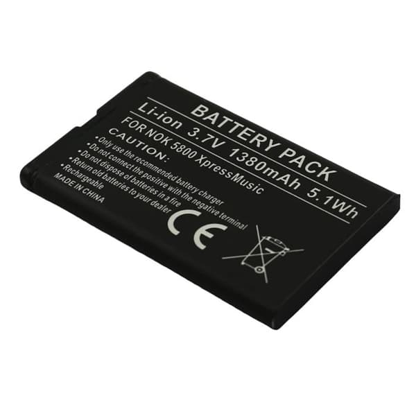 Batteri för Nokia 5800 XpressMusic 3.7V Li-ion 1380mAh Referens BL-5J