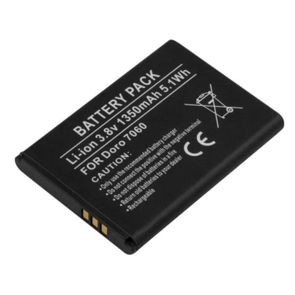 Batteri för Doro 7070 / 7060 / 7050 Li-ion 3.8V 1350mAh 5.1Wh Ref DBS-1350A