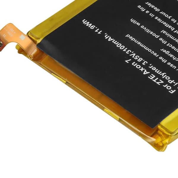 Ersättningsbatteri för ZTE Axon 7 Li-Polymer 3,85V 3100mAh 11,9Wh