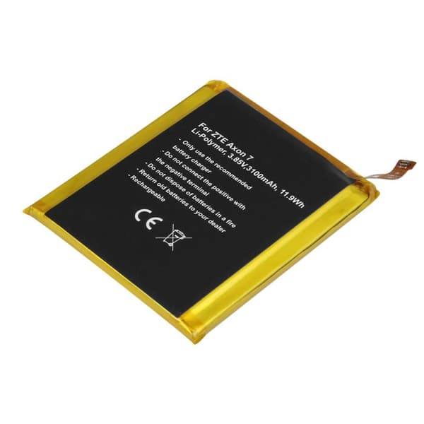 Ersättningsbatteri för ZTE Axon 7 Li-Polymer 3,85V 3100mAh 11,9Wh