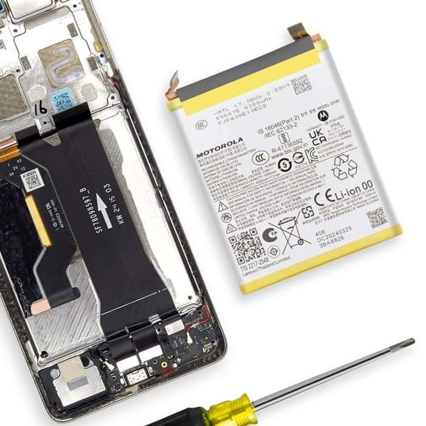 Interna batteri för Motorola Edge 50 Ultra 4500mAh QV45 Original Motorola Vit