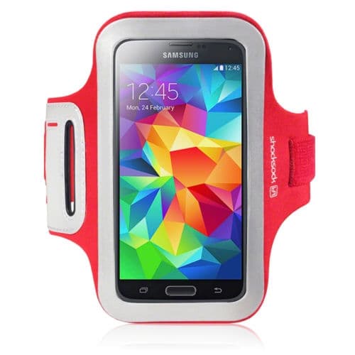 Shocksock Armband till Samsung Galaxy S5 - Röd