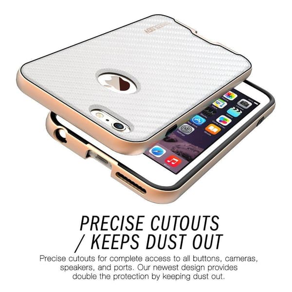 Caseology Bumper Frame Skal till Apple iPhone 6 / 6S  - Carbon Vit