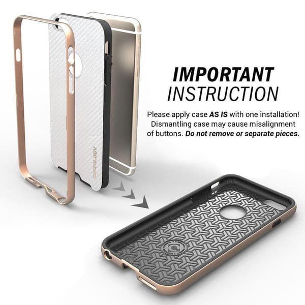 Caseology Bumper Frame Skal till Apple iPhone 6 / 6S  - Carbon Vit