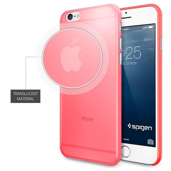 SPIGEN Air Skin 0.4mm Thick Skal till Apple iPhone 6/6S  (Rosa)