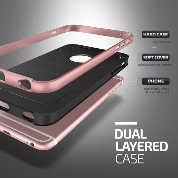 Verus High Pro Shield Skal till Apple iPhone 6(S) Plus - Rose Gold